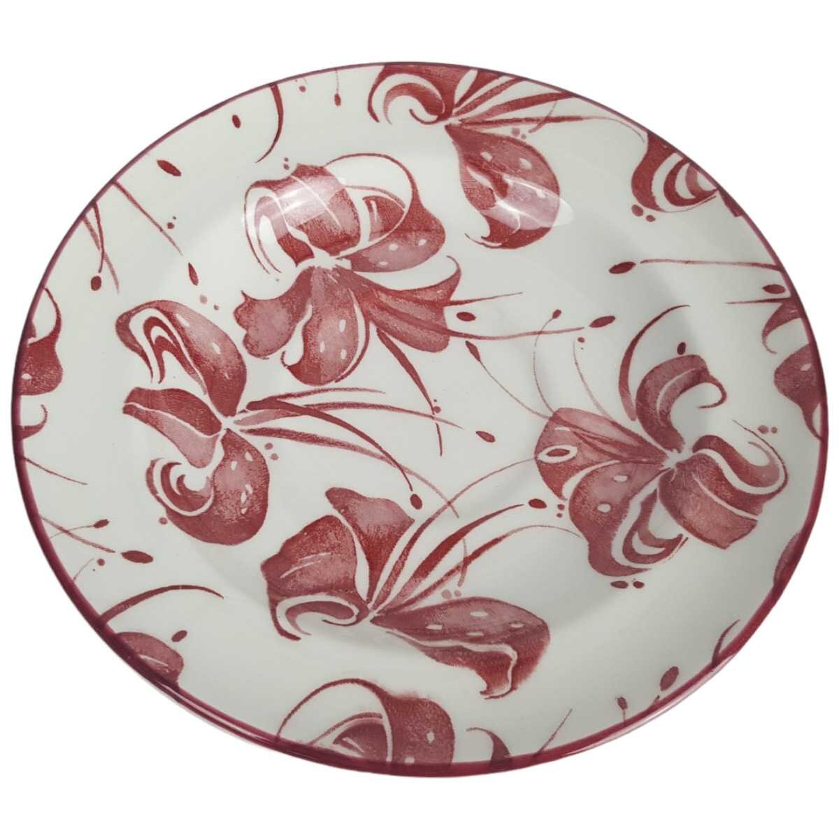 Untertasse mit Stempel 14,9 cm Grindley English Bonapart Rot gebraucht - gut