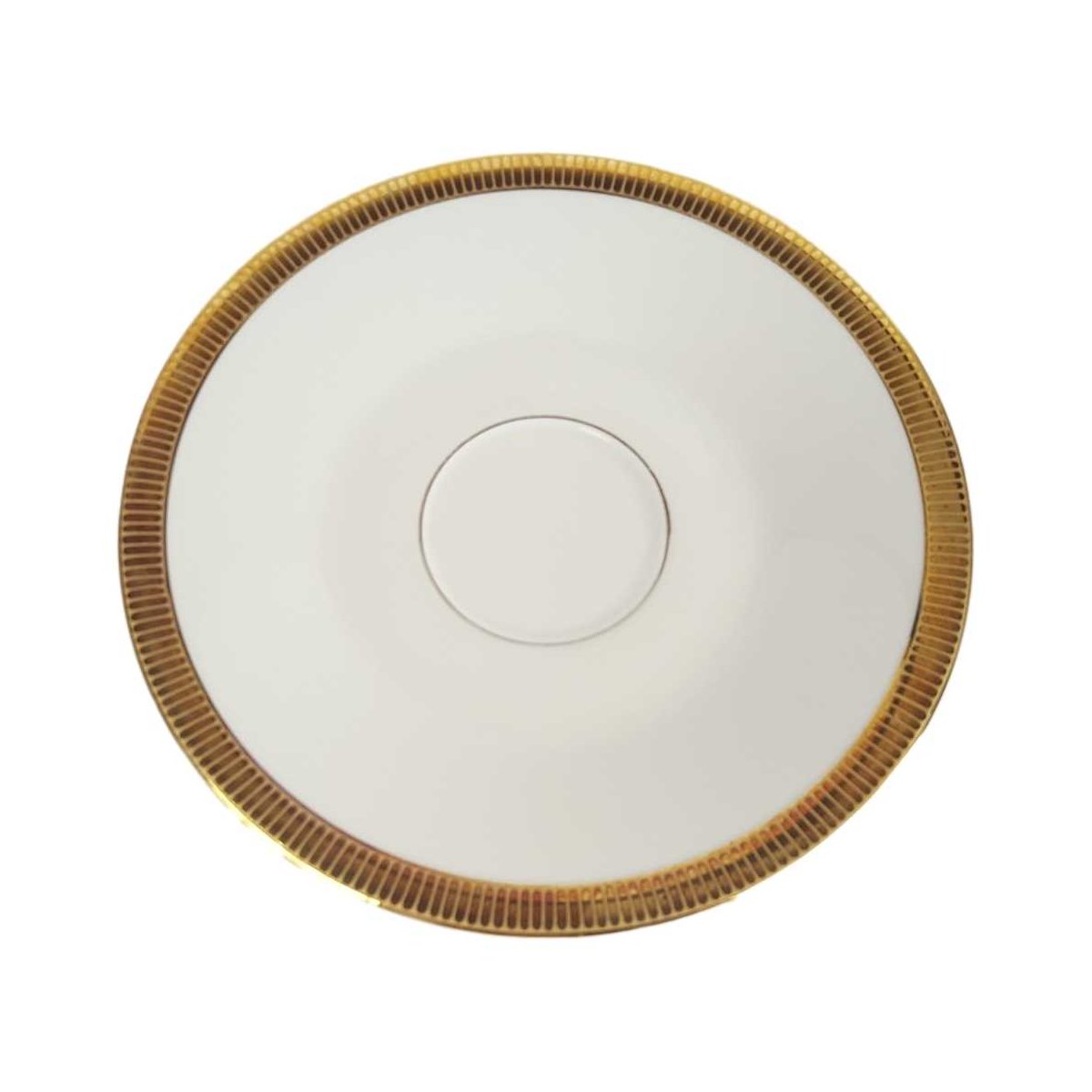 Untertasse für Tee Goldrand 15,2 cm Zeh Scherzer 9719 Elfenbein gebraucht - gut