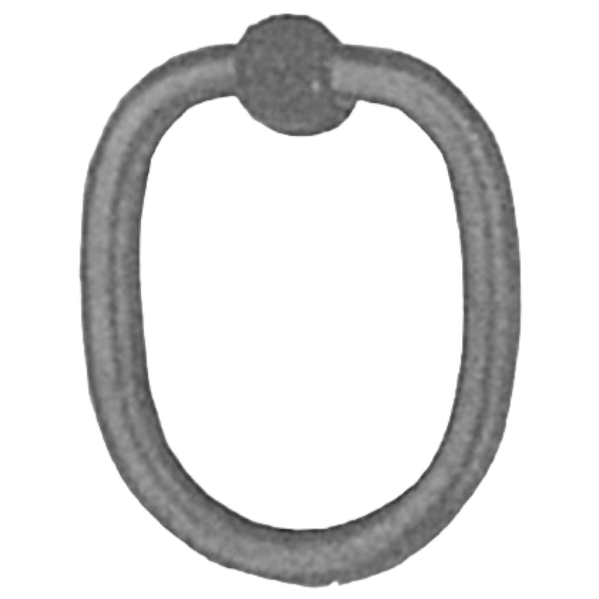 Ring vernickelt mit Klobe 35x80mm(Oval)