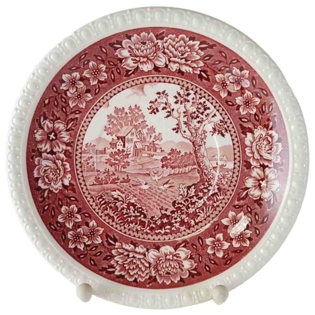 Untertasse für Suppe 17,3 cm Villeroy & Boch Rusticana Rot gebraucht - akzeptabel grüner Stempel