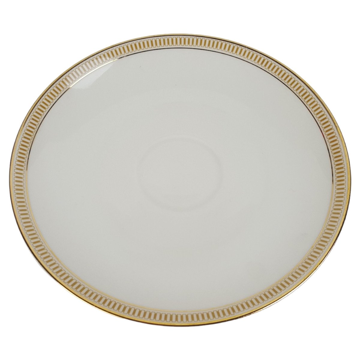 Untertasse für Tee Goldrand 15,7 cm Hutschenreuther Unbestimmten Formen Golddekor Elfenbein gebraucht - gut