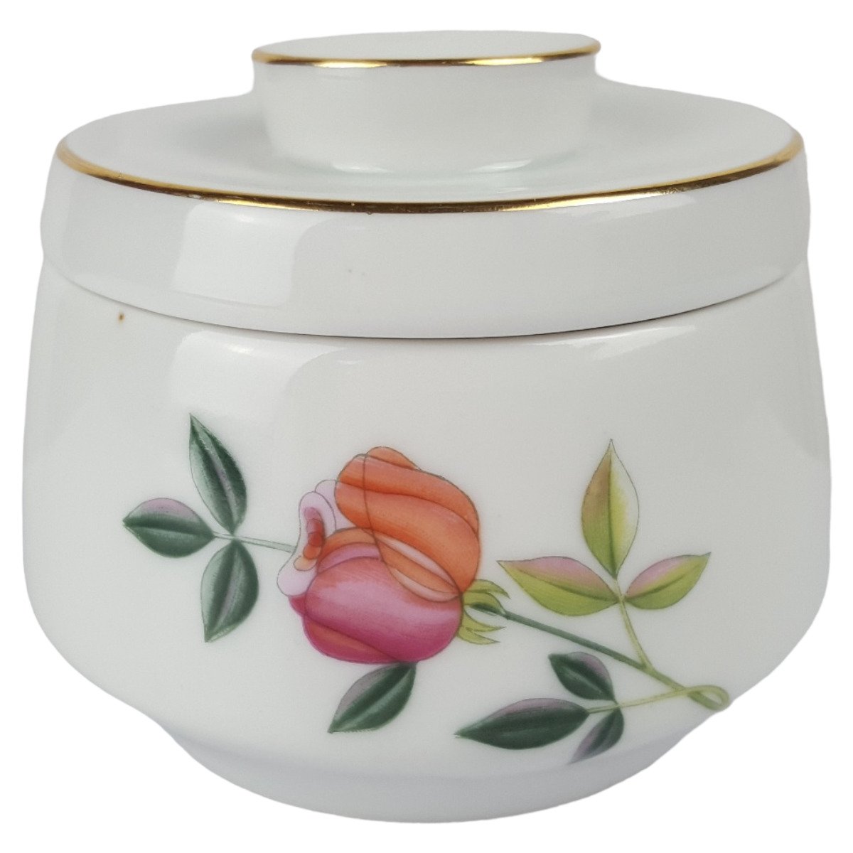 Zuckerdose Goldrand Zeh Scherzer Unbestimmten Formen Blumendekor Blumen gebraucht - gut