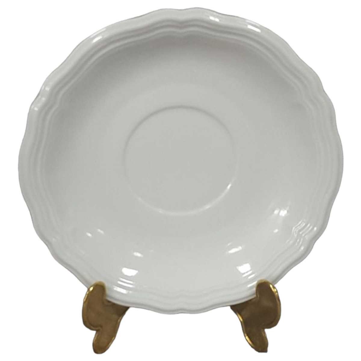 Untertasse für Tee 14,2 cm Seltmann Weiden Marie Luise Weiß gebraucht - sehr gut