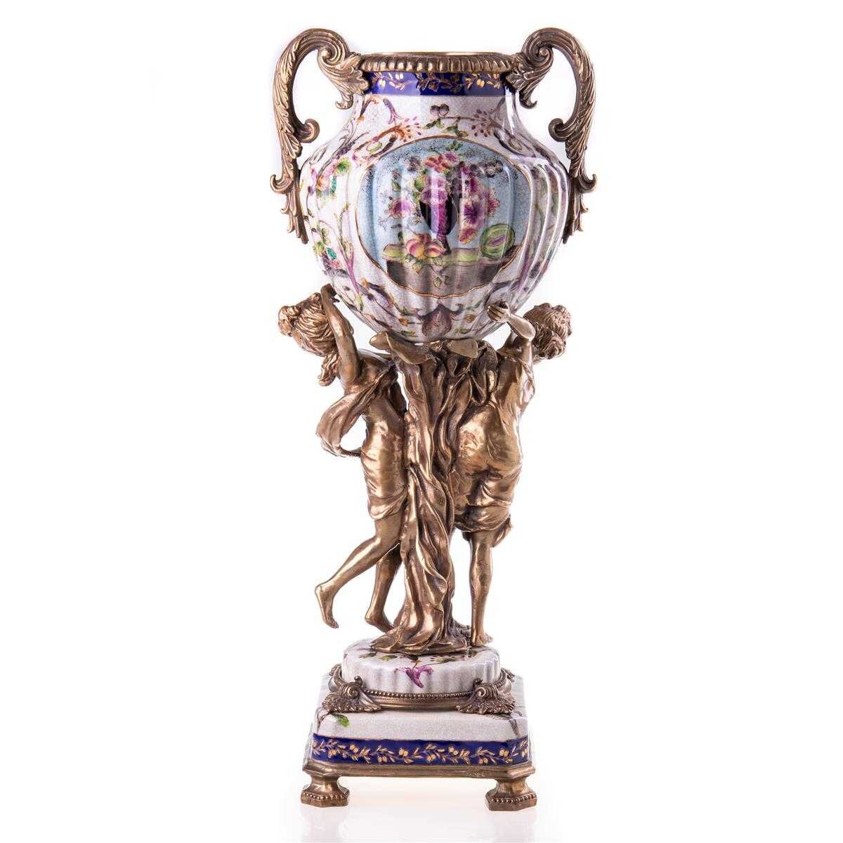 Vase Porzellan/Messing #88161
