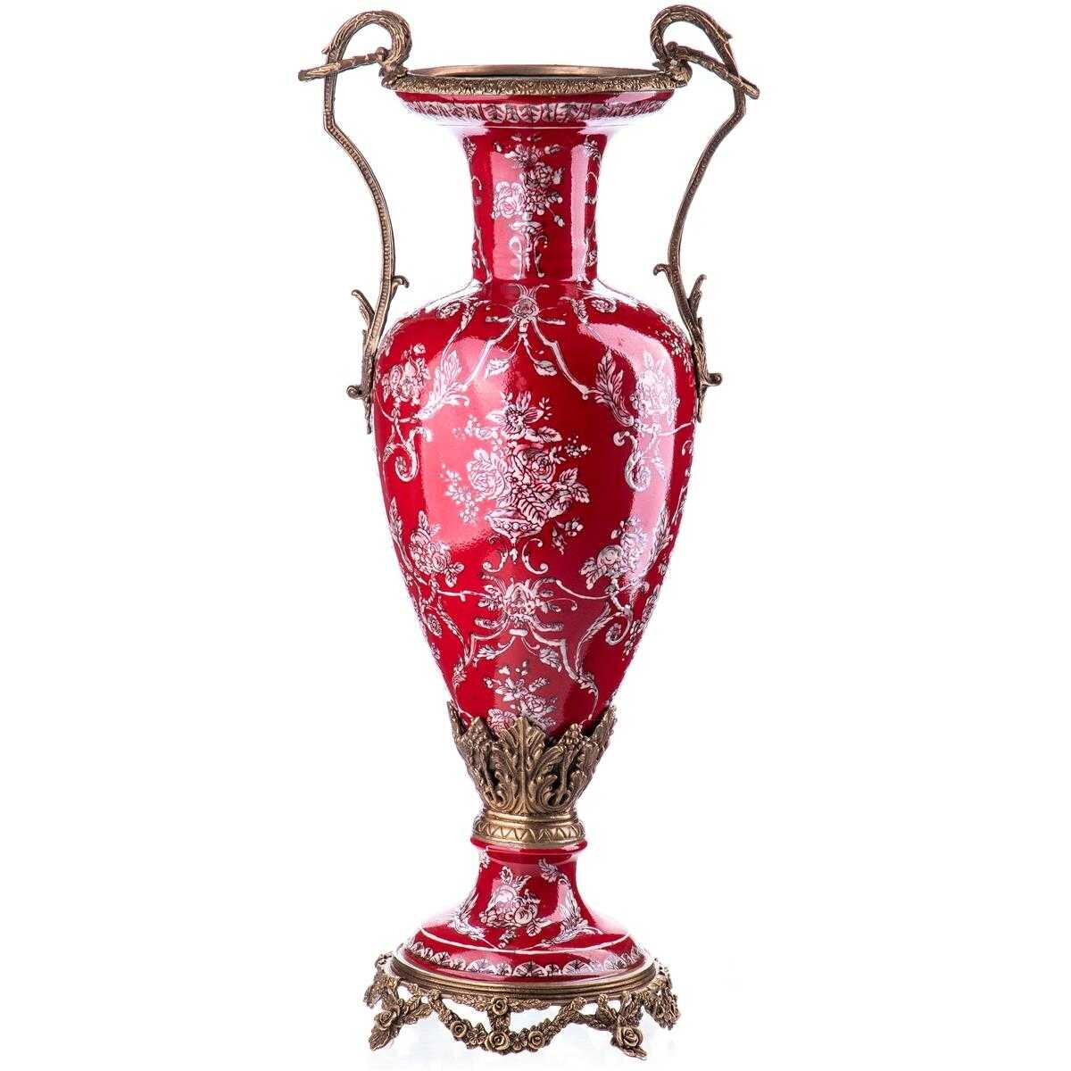 Vase Porzellan/Messing #88199