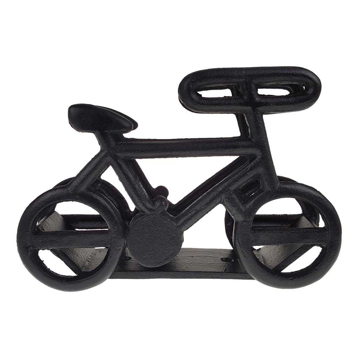 Fahrradständer Skulptur Fahrrad Gusseisen Schwarz 32x22x10 cm
