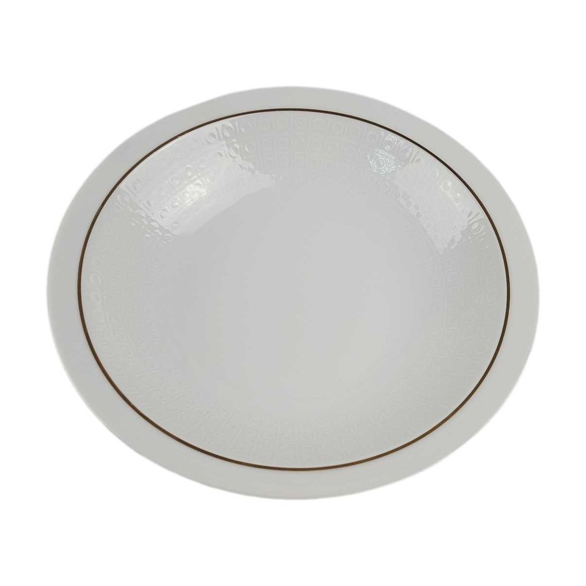 Suppenteller Goldrand 22,1 cm AK Kaiser Porzellan Form 40 Reliefdekor gebraucht - gut