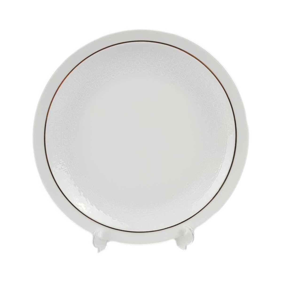 Speiseteller Essteller Goldrand 24,8 cm AK Kaiser Porzellan Form 40 Reliefdekor gebraucht - gut