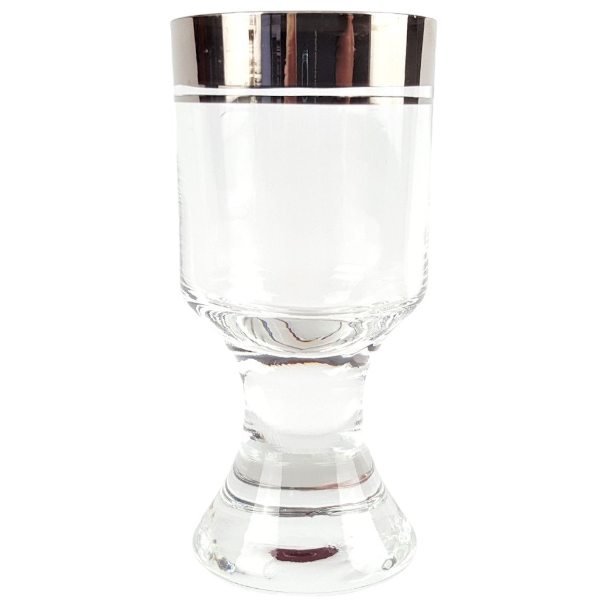 Schnapsglas Thomas Porzellan Platinrand Transparent Germany gebraucht - sehr gut