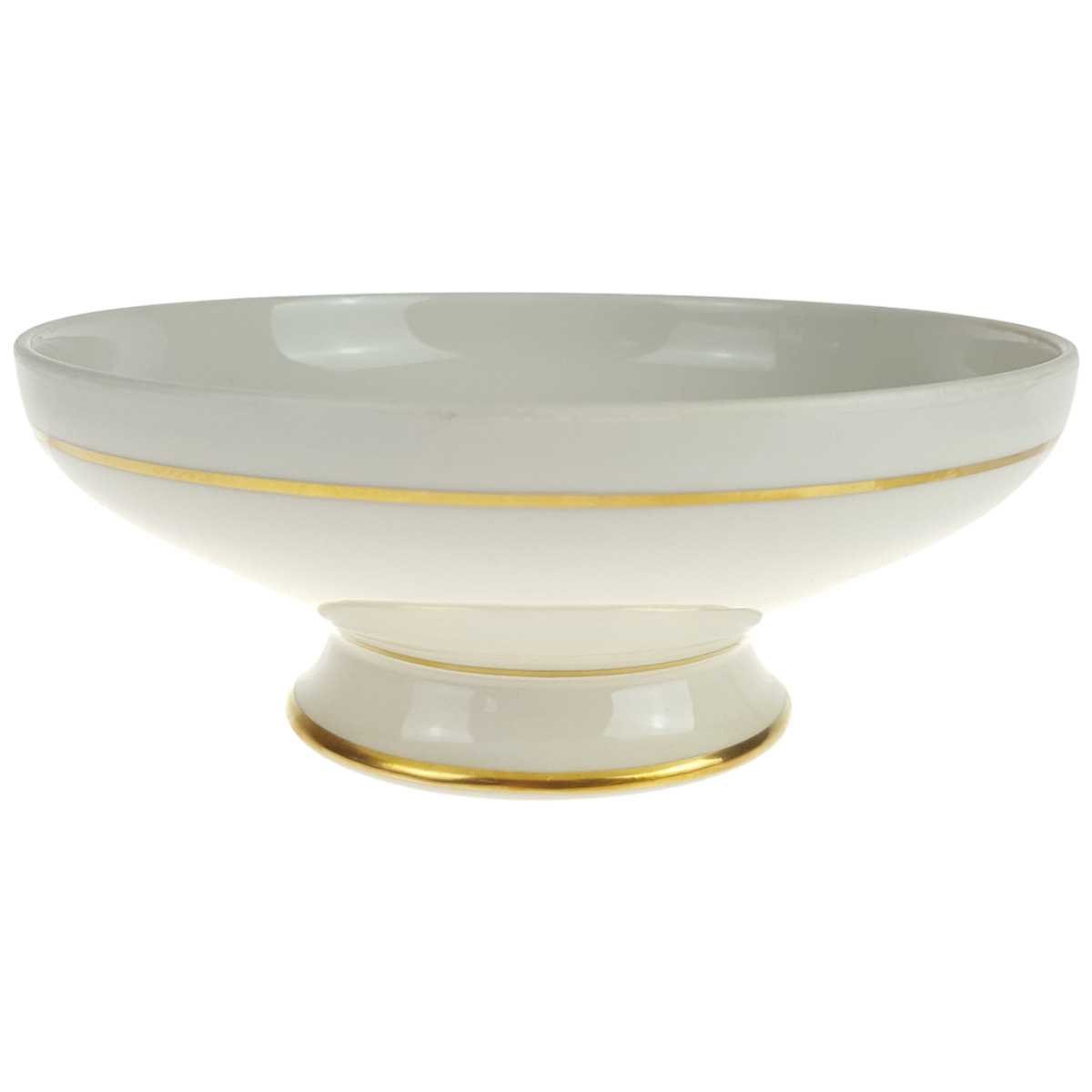 Schale Dessertschale Goldrand 13,7 cm Thomas Porzellan Ivory Elfenbein Beige gebraucht - gut