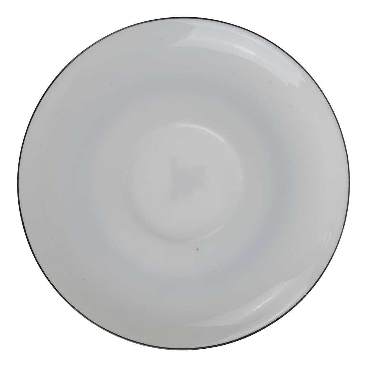 Untertasse für Kaffee 13,8 cm Karolina Schwarzer Rand gebraucht - gut