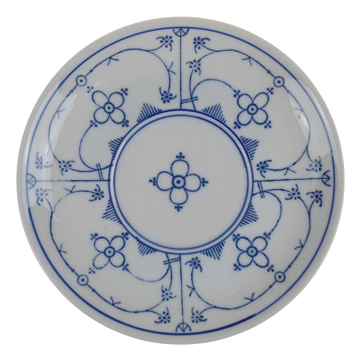 Untertasse für Tee 14,5 cm GKC Bavaria Indisch Blau Strohblume gebraucht - gut