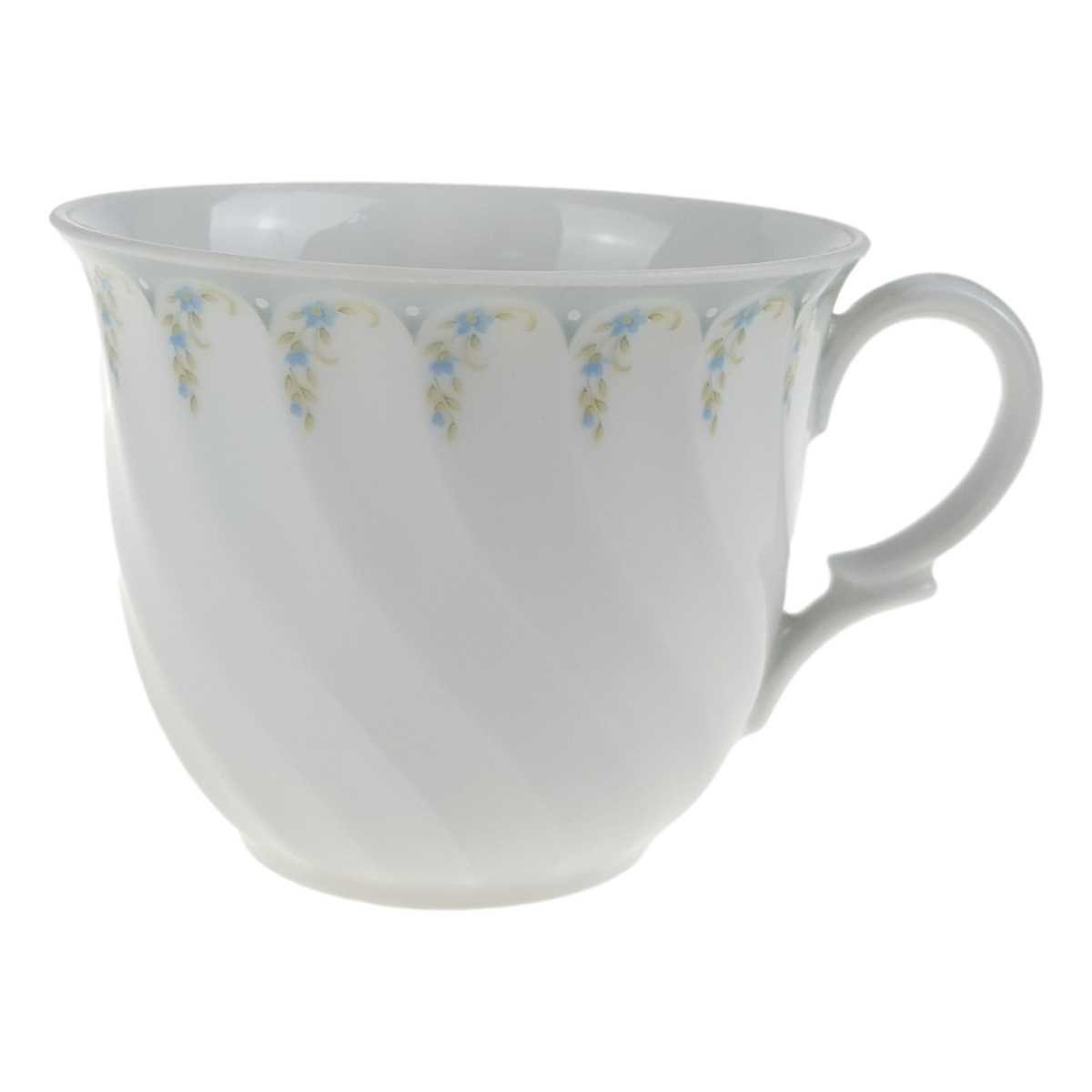 Kaffeetasse Schirnding Bavaria Pallas Blaue Blumen Weiß Blumenranke gebraucht - gut