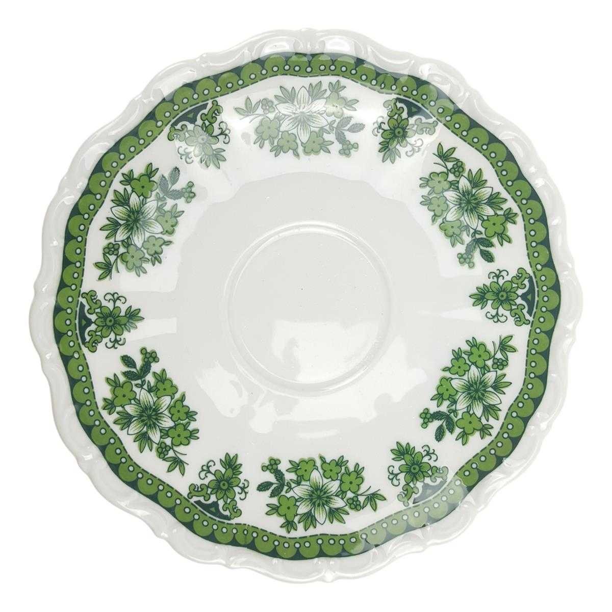 Untertasse für Kaffee 14,8 cm Seltmann Weiden Barock Hubertus Blumendekor gebraucht - gut