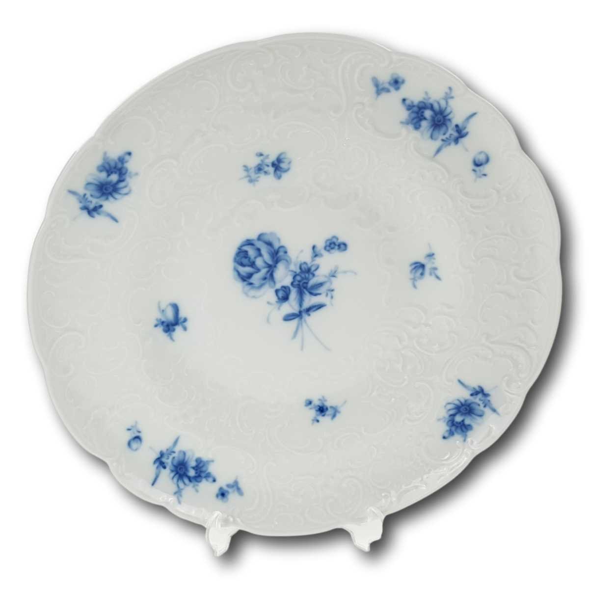 Schale Prunkschale 31,2 cm Fürstenberg Lottine Blaue Blumen gebraucht - gut