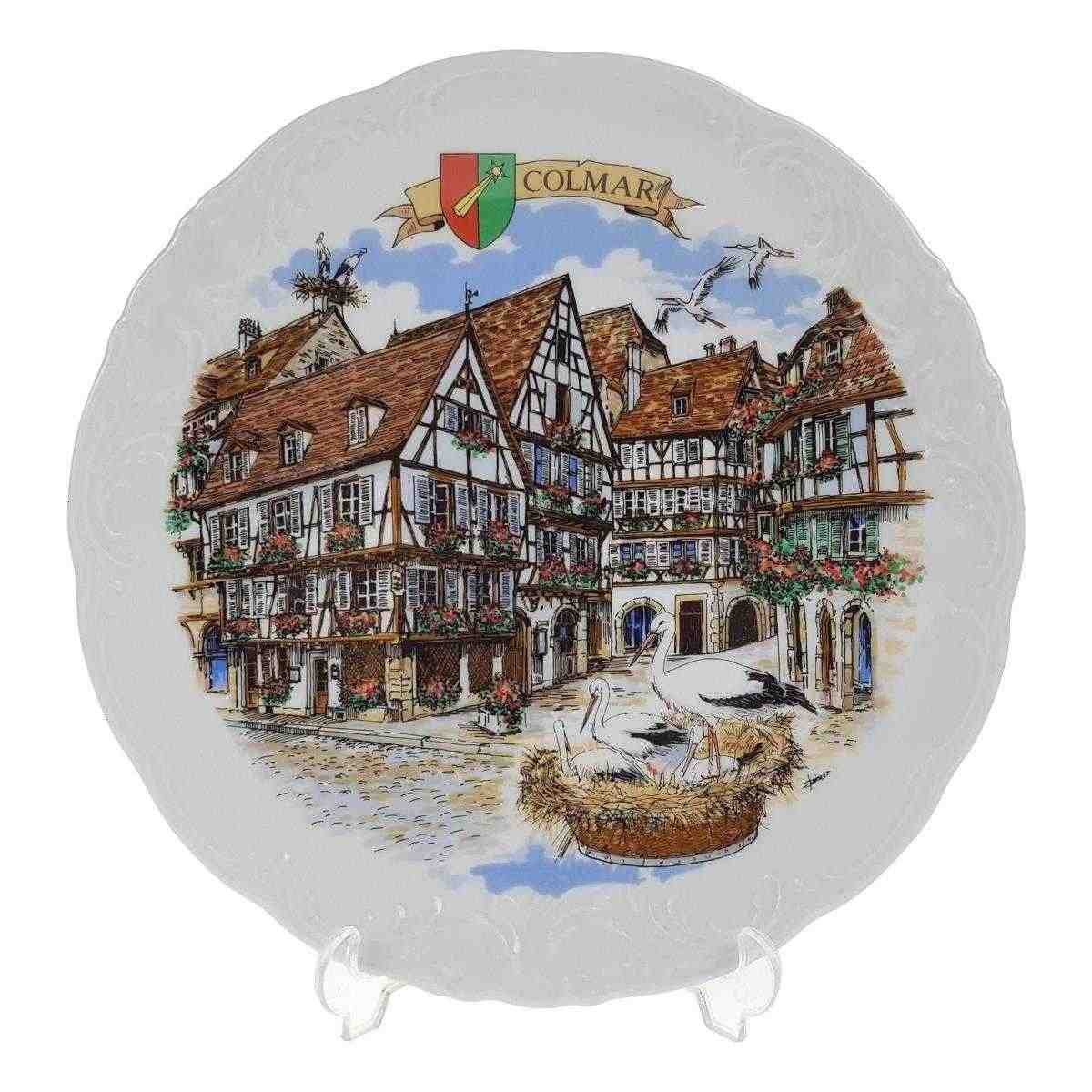 Teller Handdekoriert 24 cm NEM France gebraucht - gut