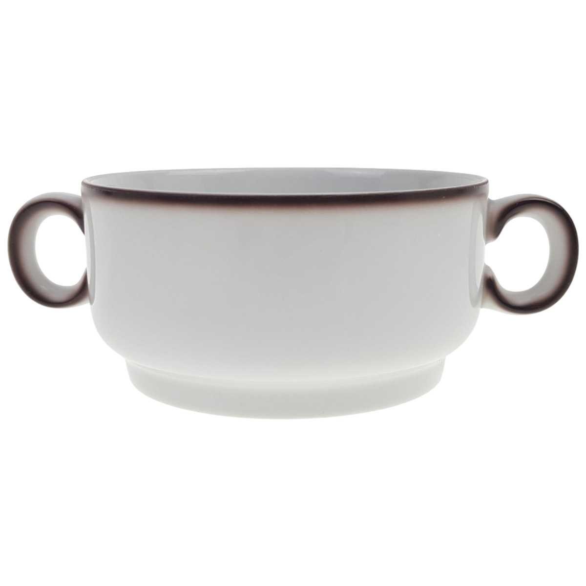 Suppentasse Suppenbecher Thomas Porzellan Scandic Shadow braun gebraucht - gut