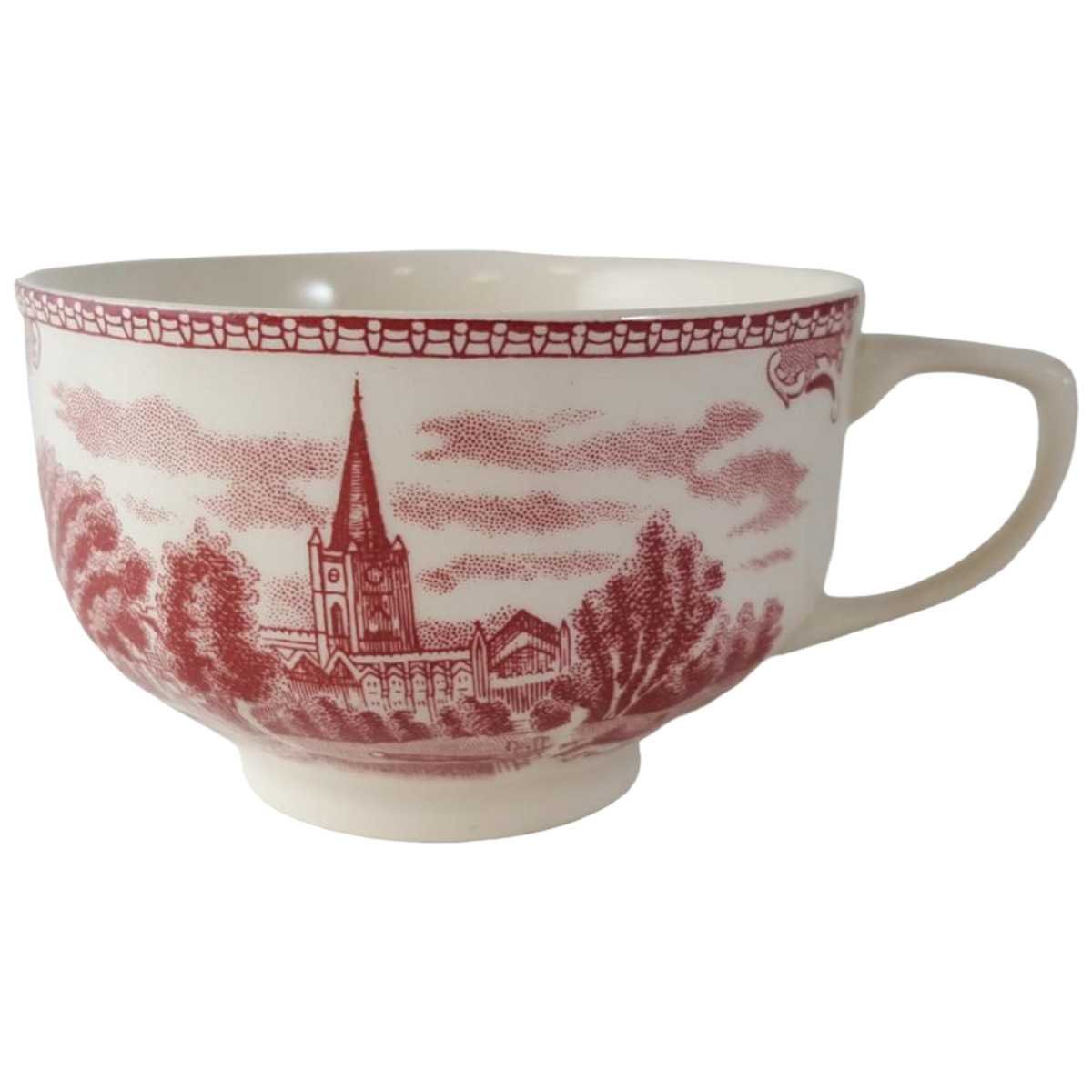 Teetasse Tasse ohne Innendekor Johnson Bros Old Britain Castles Rot gebraucht - akzeptabel