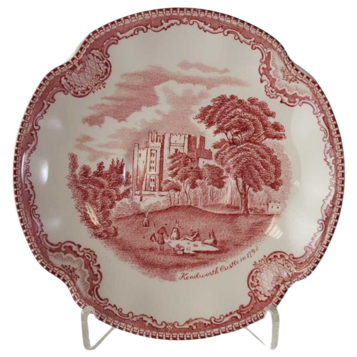 Untertasse für Tee/Kaffee 14 cm Johnson Bros Old Britain Castles Rot gebraucht - gut