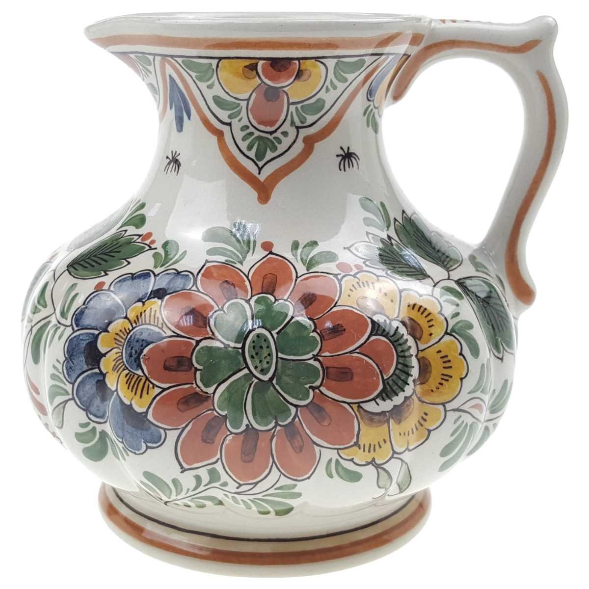 Henkelkrug Delfts Polychroom Blumendekor Bunt Blumen gebraucht - sehr gut