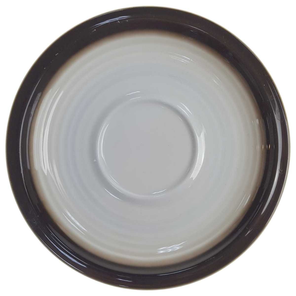 Untertasse für Kaffee 15 cm Winterling Röslau Relief brauner Rand gebraucht - akzeptabel