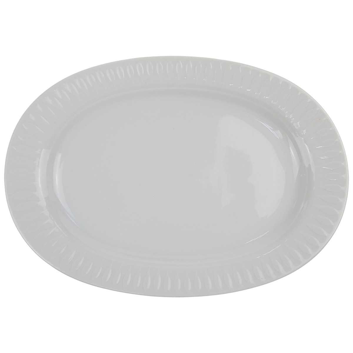 Servierplatte Speiseplatte 27,8x19,5 cm Thomas Porzellan Lanzette Weiß gebraucht - gut