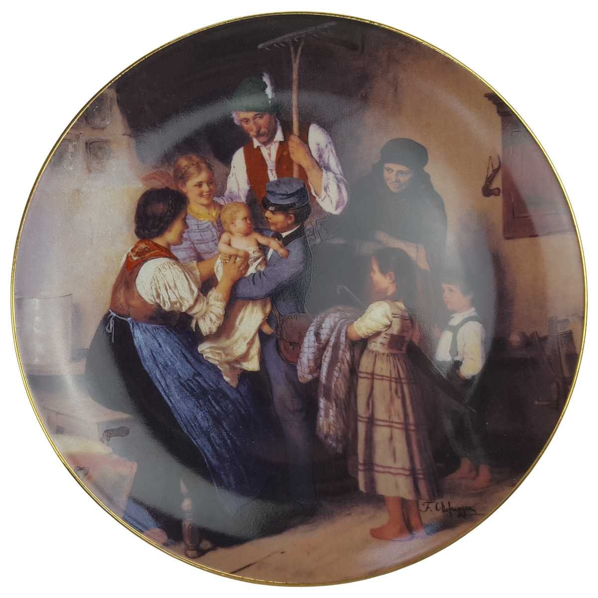 Wandteller Lilienthal Gesellige Momente Die Brüder Franz von Defregger gebraucht - sehr gut