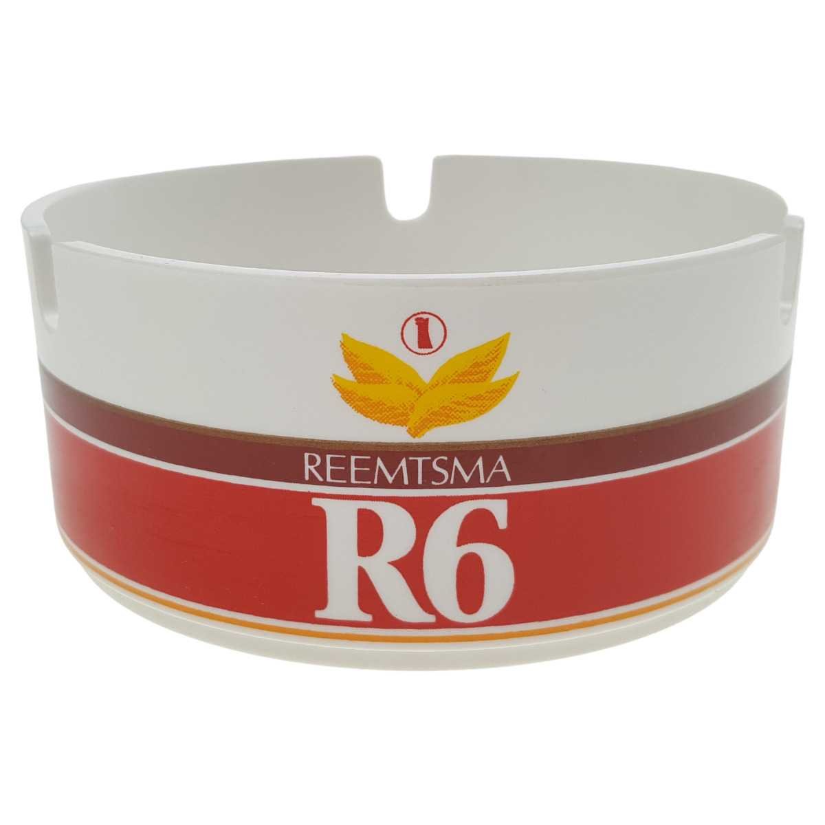 Aschenbecher Rund stapelbar mit Werbeaufdruck Reklame Kunststoff Vintage/Retro-Stil