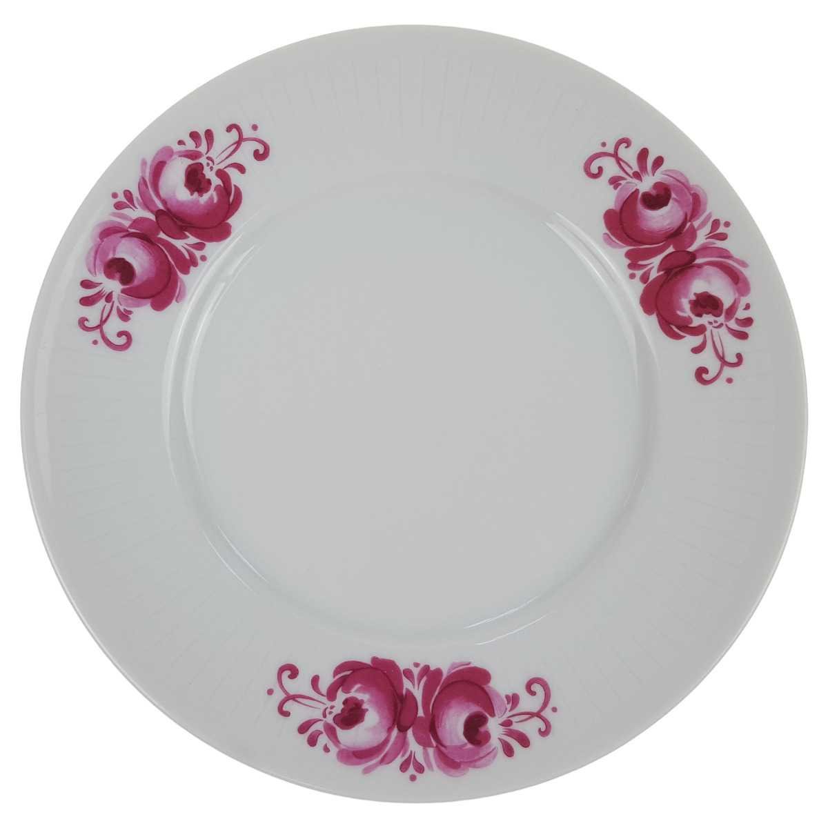 Kuchenteller Dessertteller 19 cm Winterling Kirchenlamitz rosa Blumen Relief gebraucht - gut