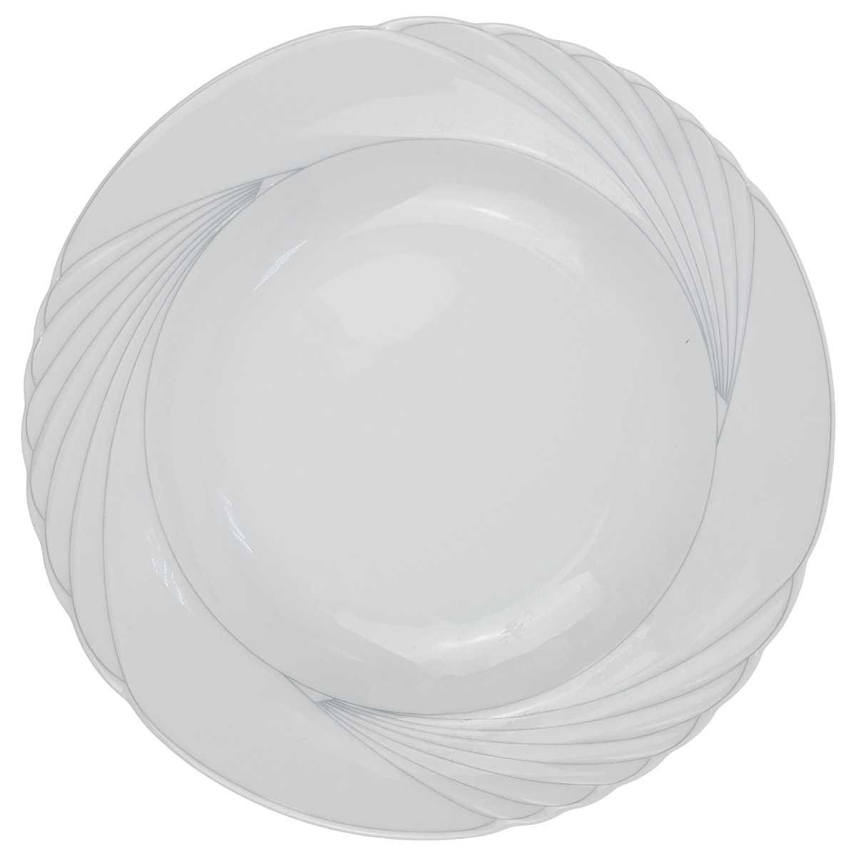 Suppenteller 22,5 cm Winterling Röslau Relief graue Streifen gebraucht - gut