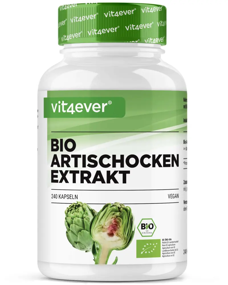 Bio Artischocken Extrakt - 2,5% Cynarin, 240 Kapseln