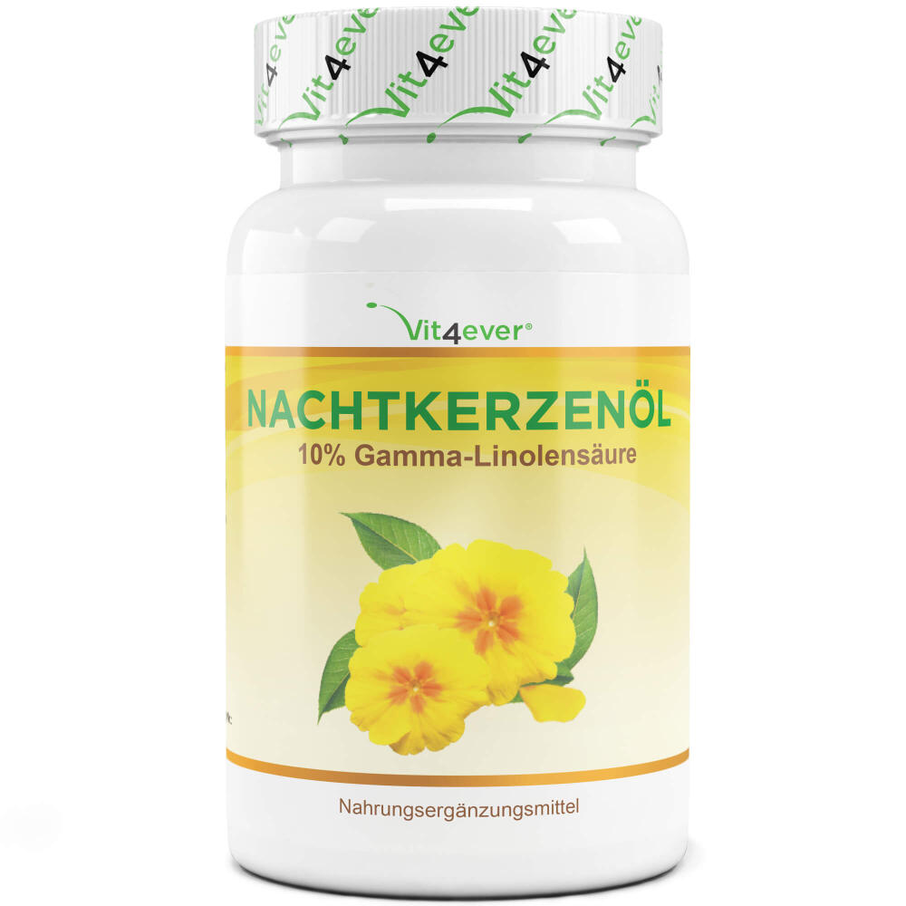 Nachtkerzenöl - 2000 mg pro Tag - 10% GLA - 180 Softgel-Kapseln