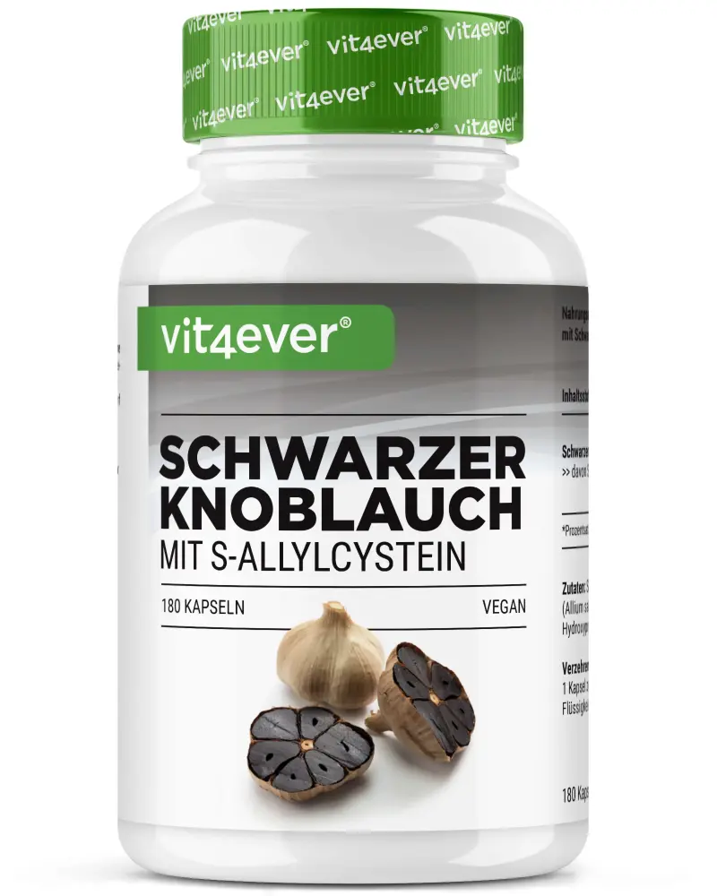 Schwarzer Knoblauch Extrakt - 180 Kapseln mit 750 mg