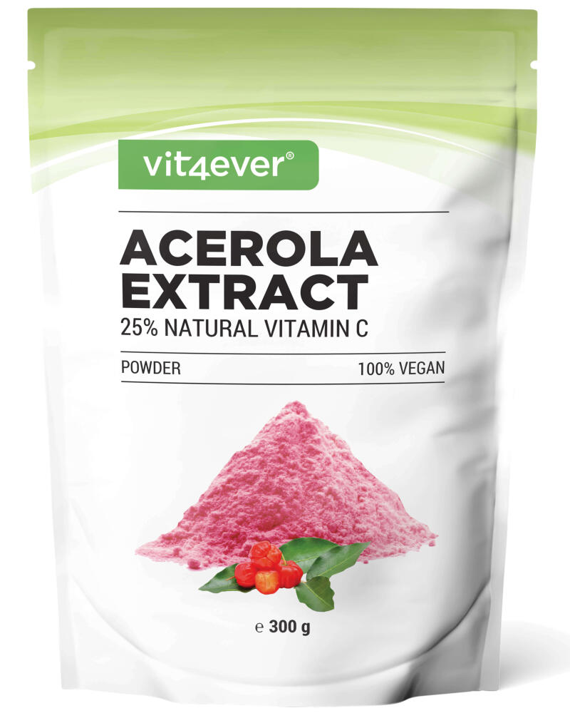 Acerola Pulver - 300 g - Natürliches Vitamin C