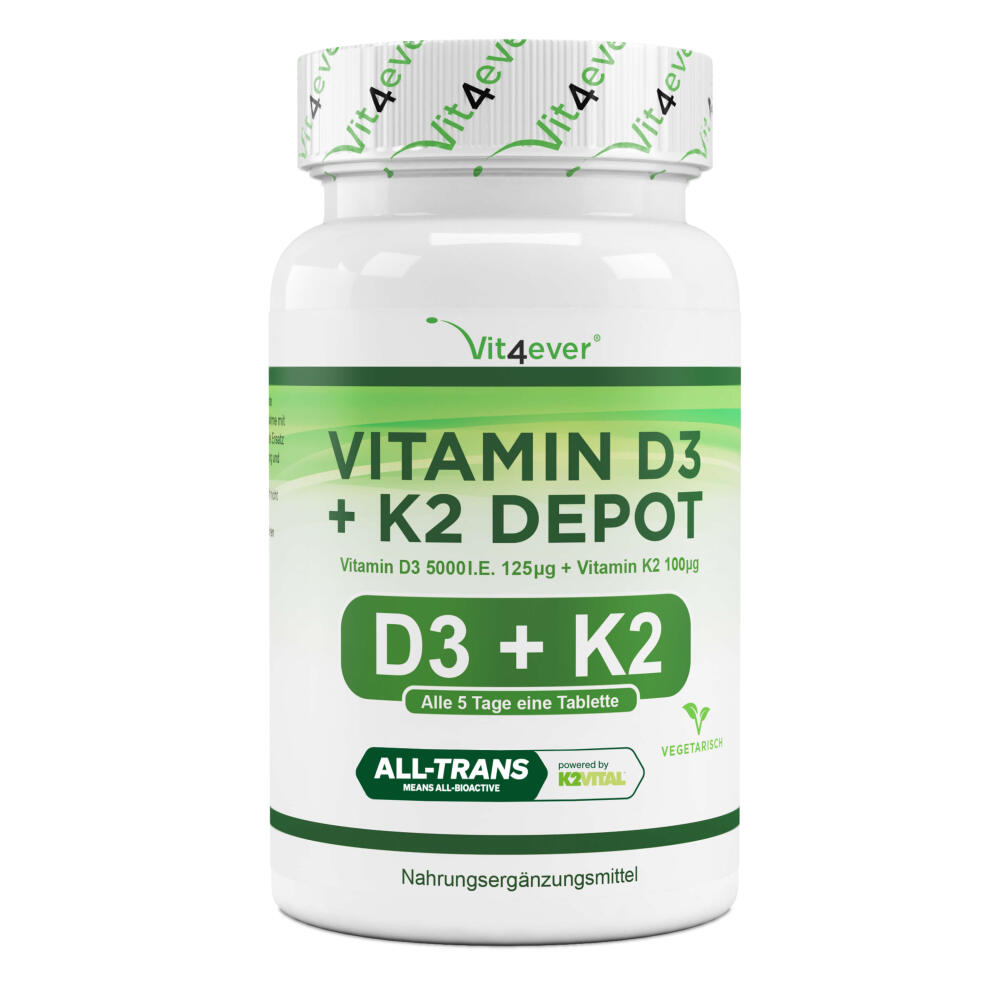 Vitamin D3 5.000 + K2 100mcg - 240 Tabletten