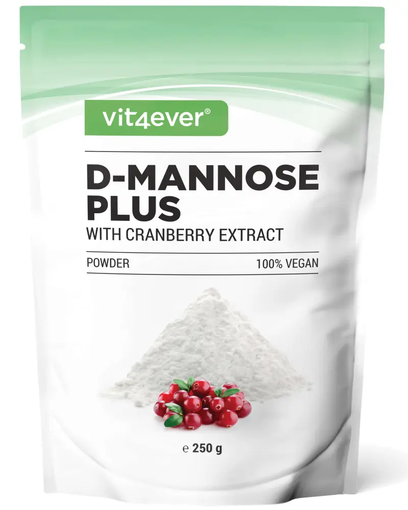 D-Mannose + Cranberry Pulver, 250 g