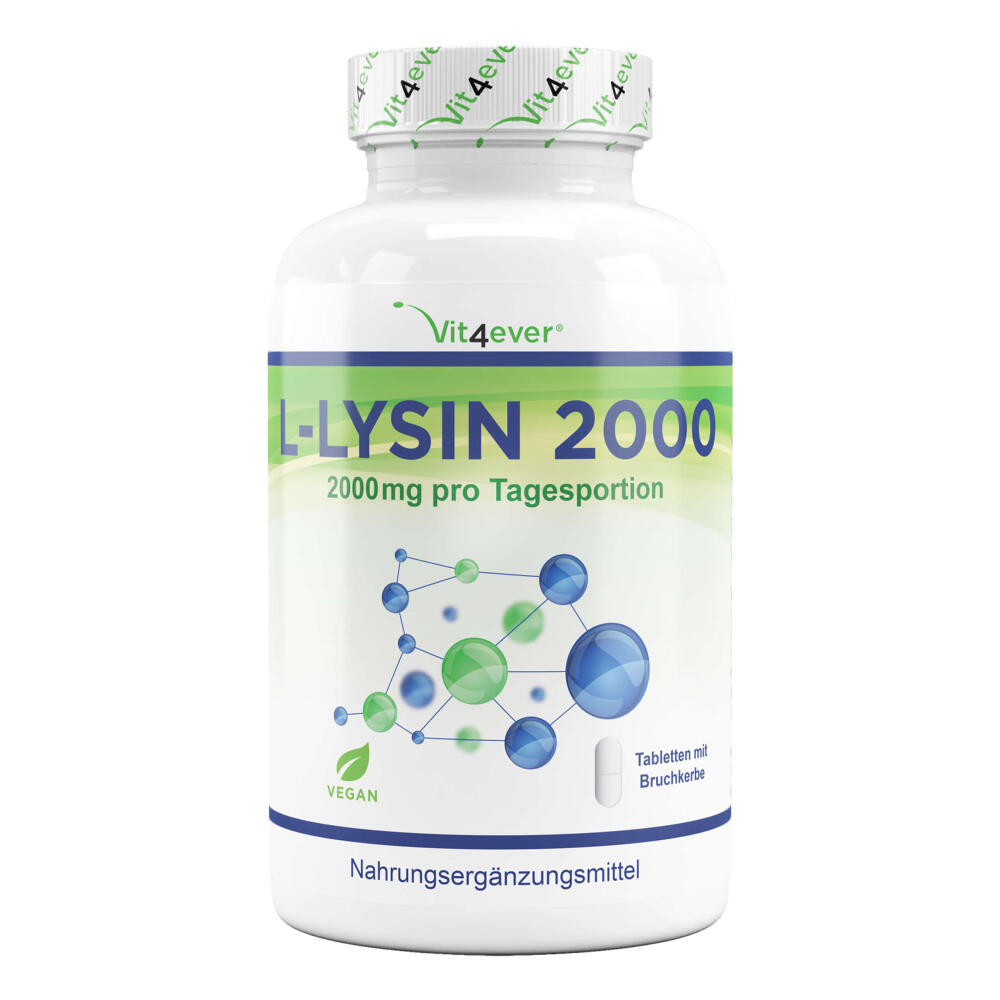 L-Lysin 2000 - 1000 mg - 365 Tabletten - Große Tablette!
