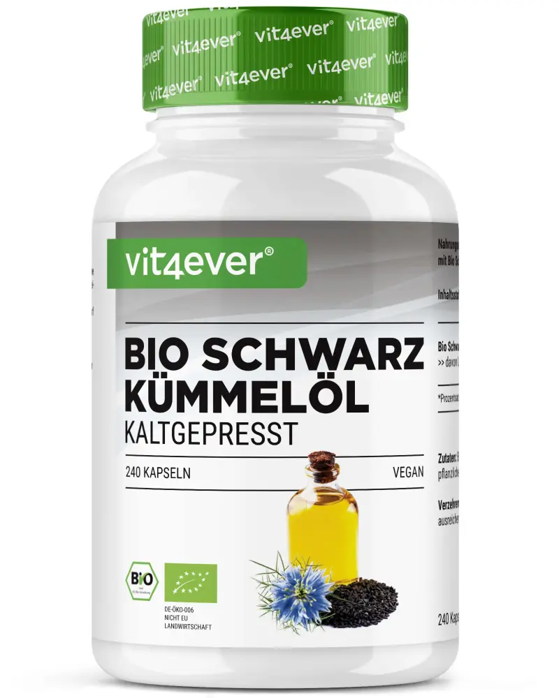 Bio Schwarzkümmelöl, 240 Kapseln