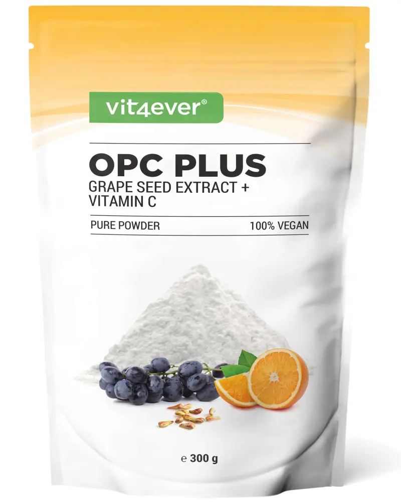 OPC Traubenkernextrakt + Vitamin C Pulver, 300g