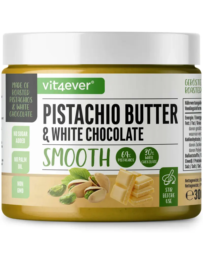Pistazien - Creme - Pistazie Weiße Schokolade, 300g