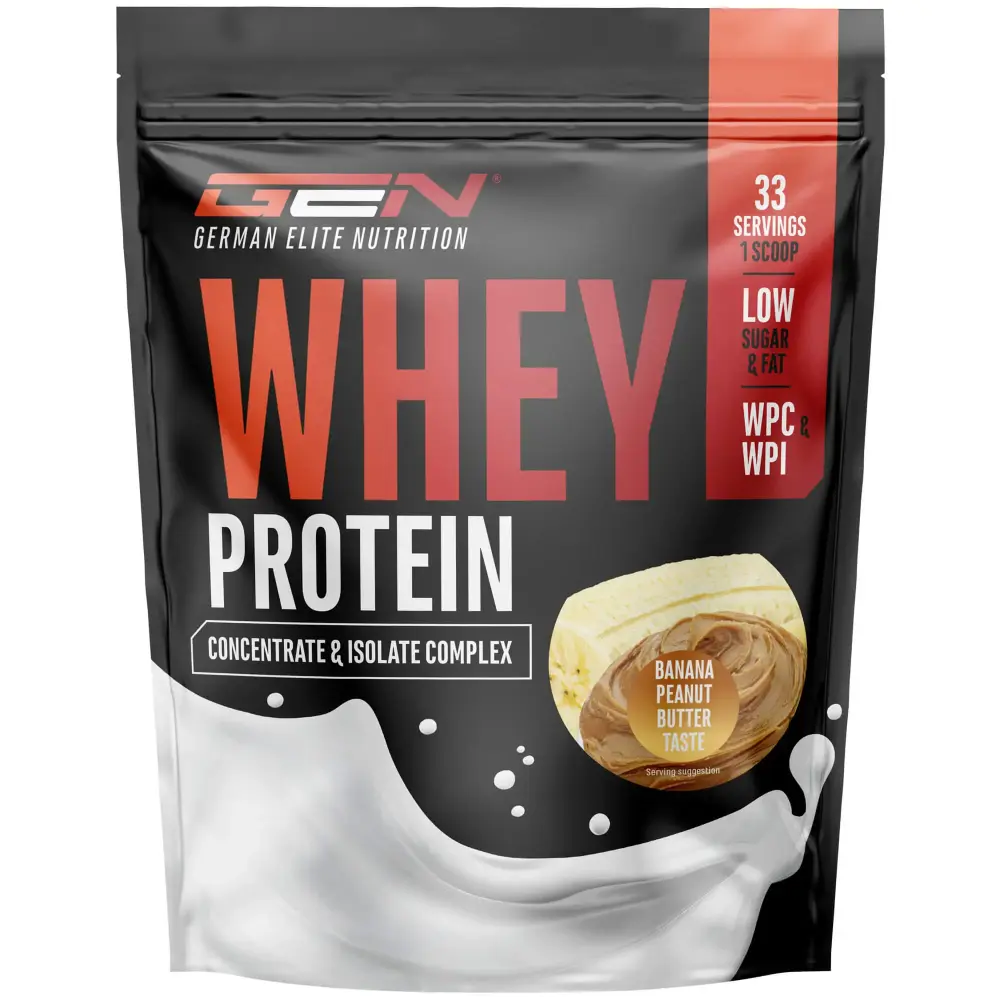 Whey Protein Komplex - Banana + Peanut Butter, 1000g