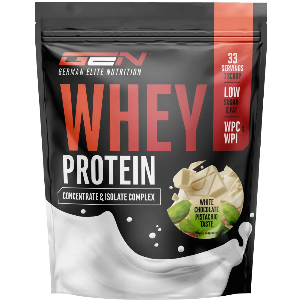 Whey Protein Komplex - Pistazie + Weiße Schokolade, 1000g