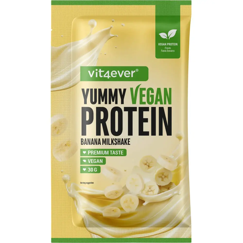 Probierpaket Yummy Vegan Protein - Banana Milkshake, 30 g