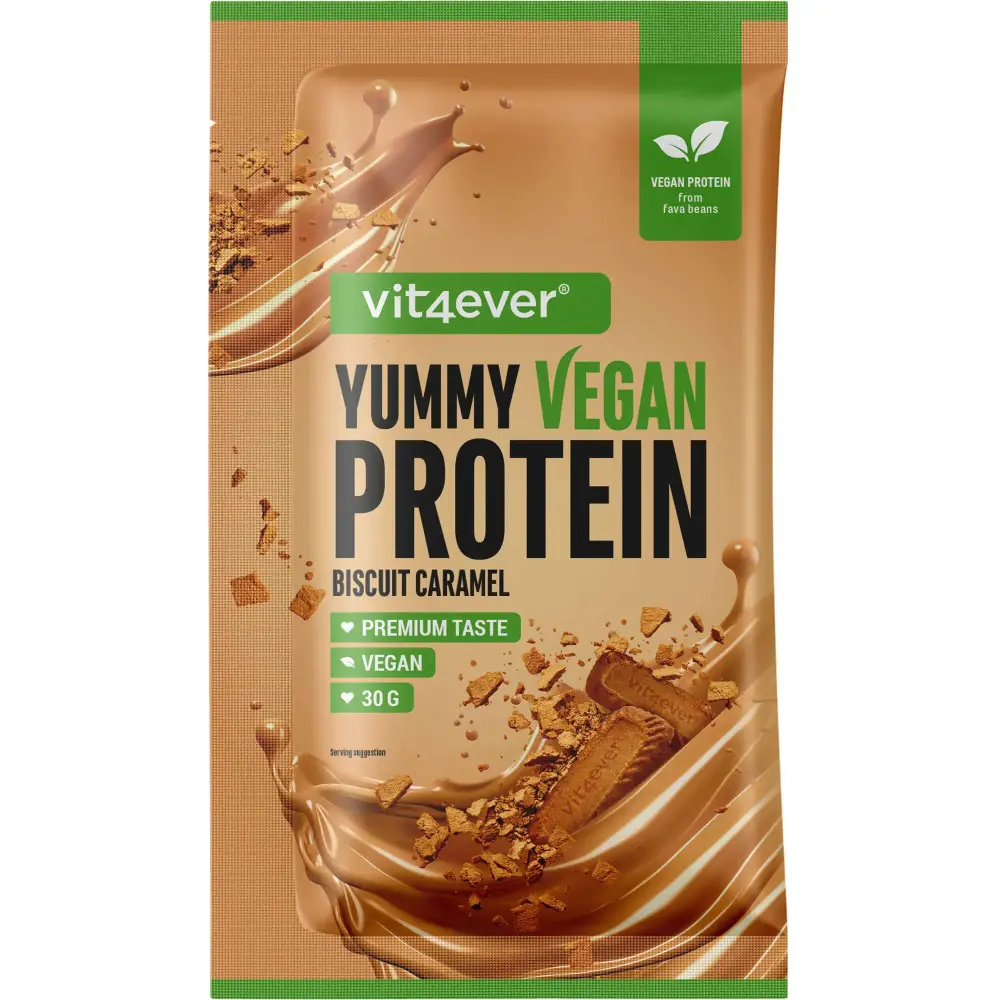 Probierpaket Yummy Vegan Protein - Biscuit Caramel, 30 g