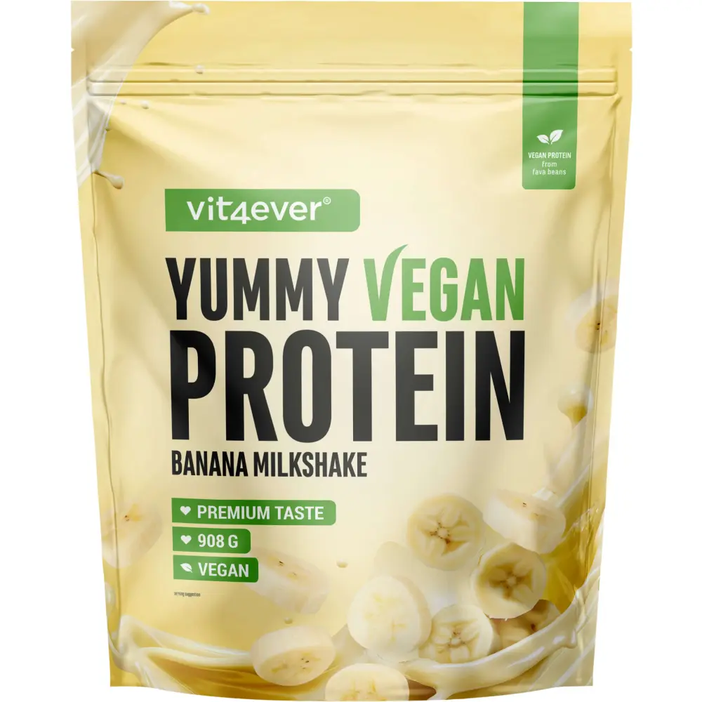Yummy Vegan Protein - Banana Milkshake, 908 g