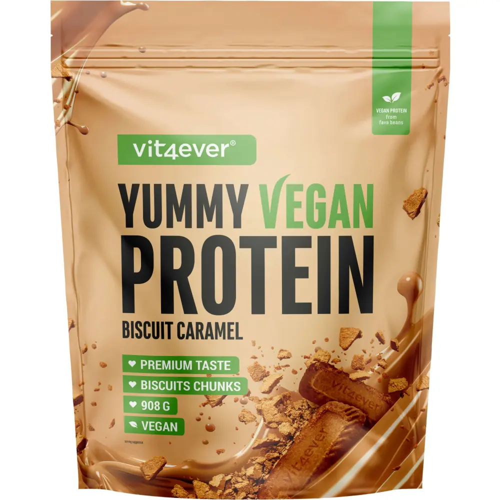 Yummy Vegan Protein - Biscuit Caramel , 908 g