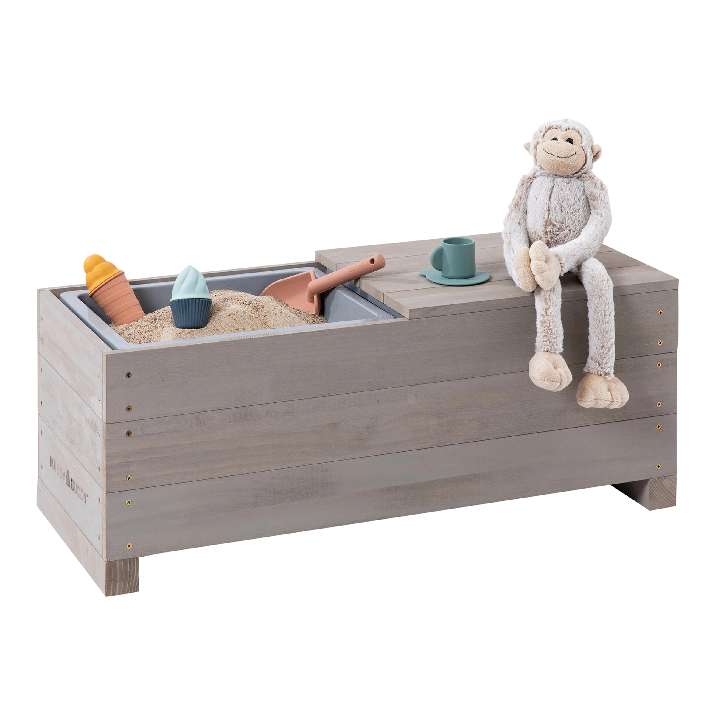 Muddy Buddy® Sandkasten & Kindersitzbank Discoverer