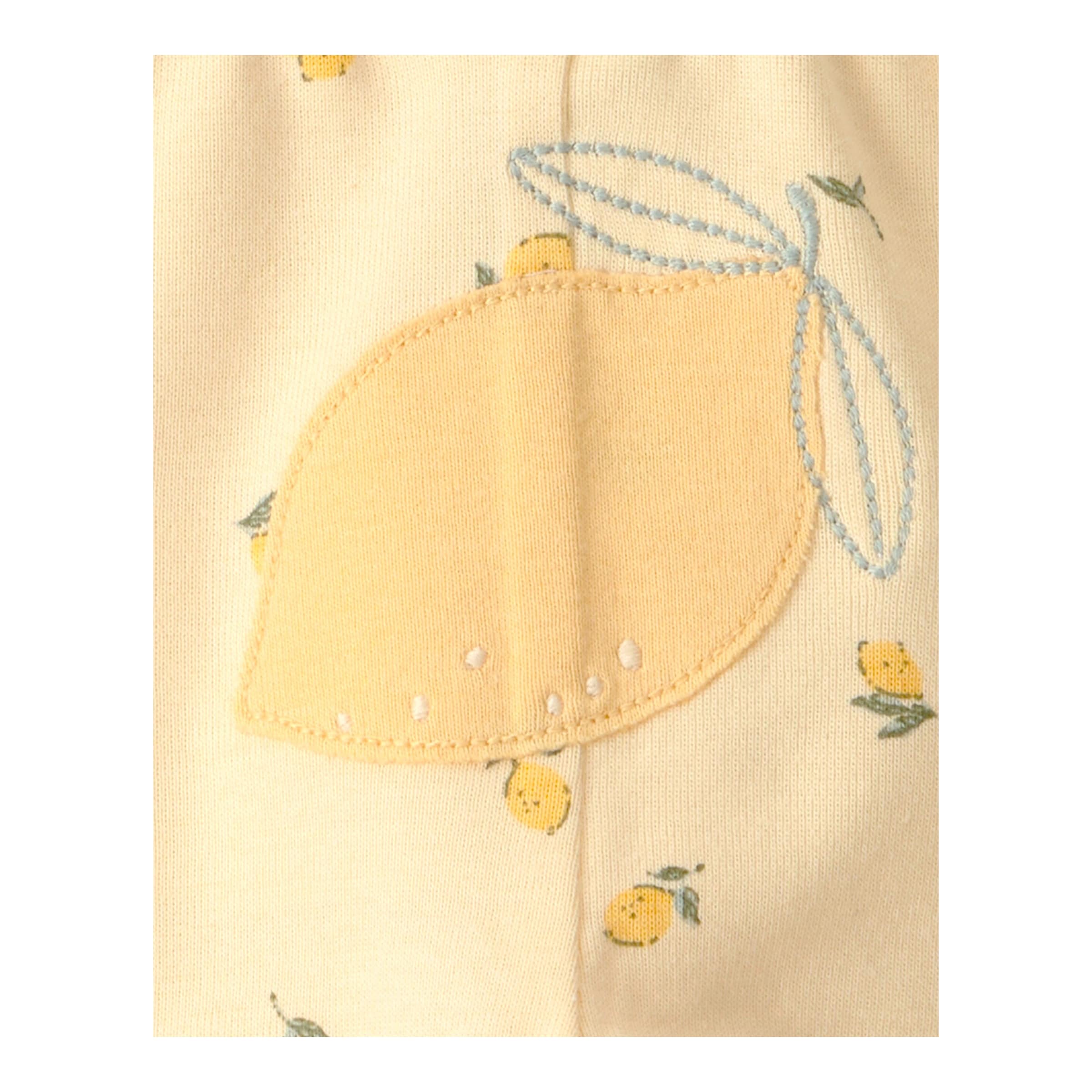 Carter's 3-tlg. Set Bodys kurzarm und Leggings Zitrone Rippqualität