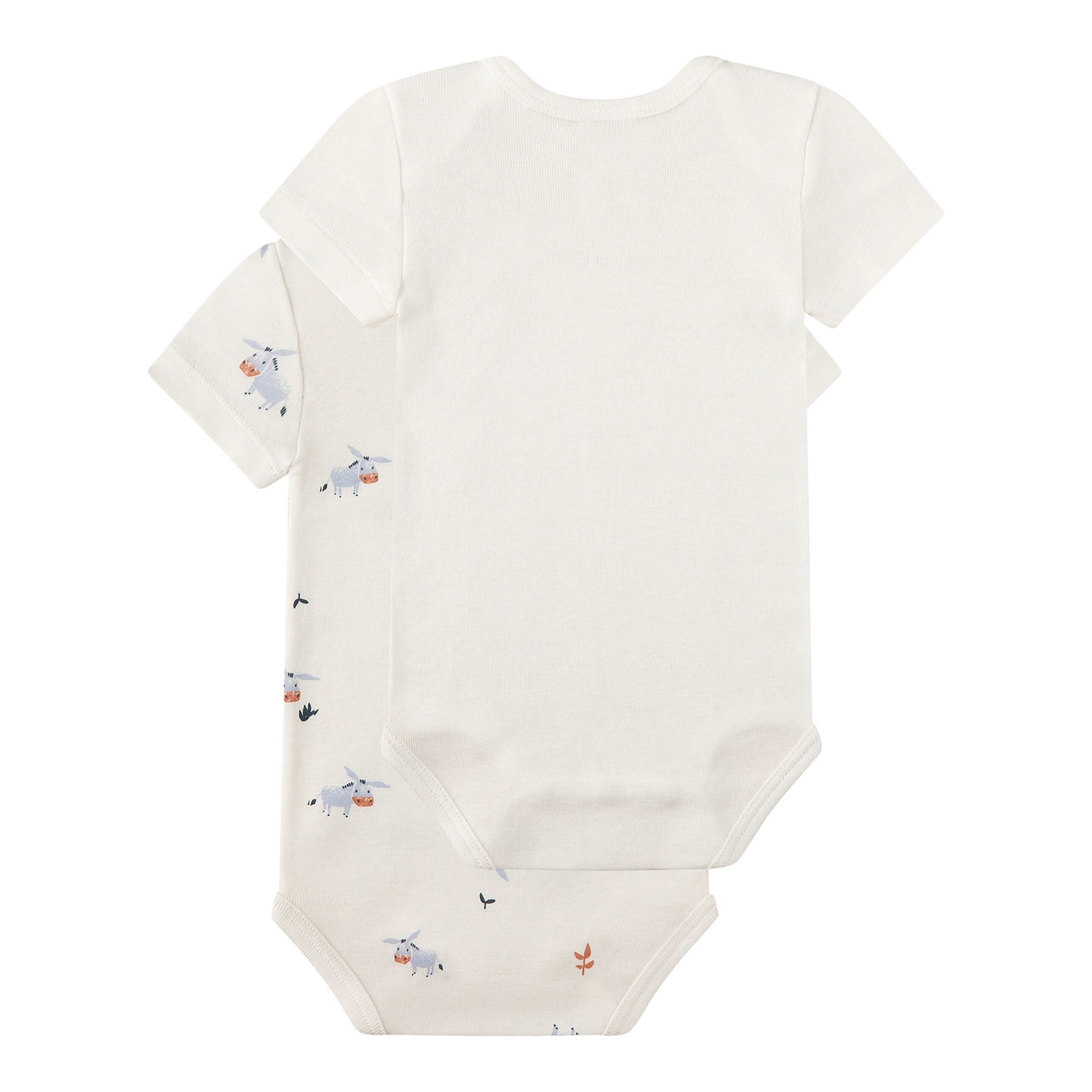 Sanetta 2er-Pack Bodys kurzarm Esel