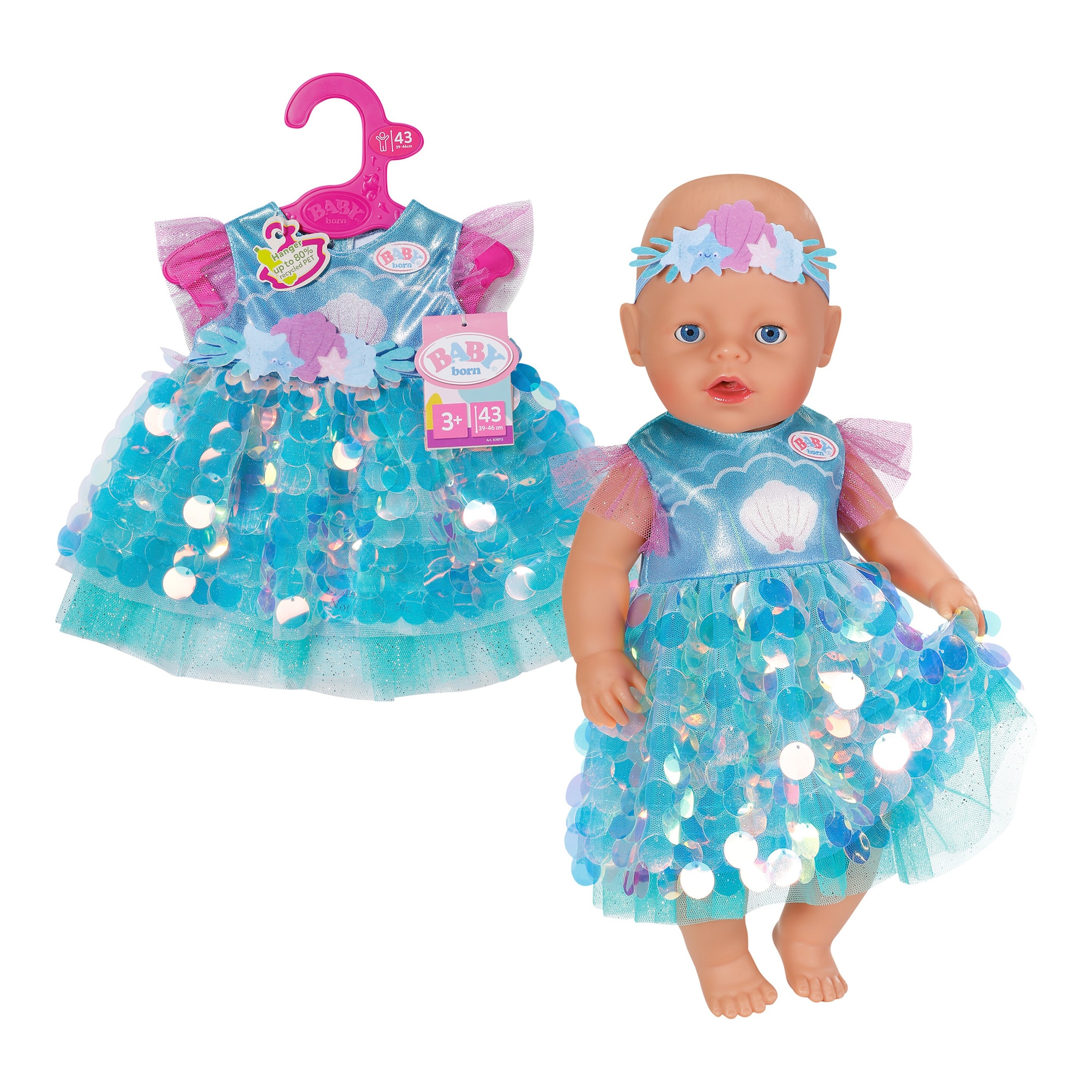 Zapf Creation Baby Born Puppen Outfit Meerjungfrau 43cm